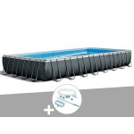 Kit piscine tubulaire intex ultra xtr frame rectangulaire 9, 75 x 4, 88 x 1, 32 m + kit d'entretien