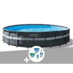 Kit piscine tubulaire intex ultra xtr frame ronde 7, 32 x 1, 32 m + kit de traitement au chlore
