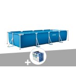 Kit piscine tubulaire rectangulaire 4, 50 x 2, 20 x 0, 84 m + b�che � bulles - intex