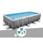 Kit piscine tubulaire rectangulaire bestway power steel 5, 49 x 2, 74 x 1, 22 m + kit de traitement au ...