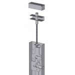 Kit points haut et bas pour serrure bandeau en applique axe 50 mm - blanc brillant devismes