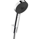 Kit pommeau de douche 3 jets relaxation chrom� support hansgrohe 24302000 pulsify select s