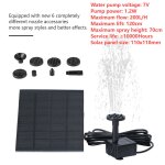 Kit de pompe  eau solaire sans balais, 50w 800l / h dc 12v, faible bruit, pour piscine, cascade extrieure ...