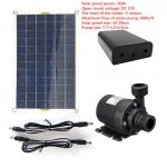 Kit de pompe  eau solaire sans balais, 50w 800l / h dc 12v, faible bruit, pour piscine, cascade extrieure ...