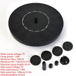 Kit de pompe  eau solaire sans balais, 50w 800l / h dc 12v, faible bruit, pour piscine, cascade extrieure ...