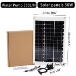 Kit de pompe  eau solaire sans balais dc 12v, contrleur solaire 350l / h, moteur submersible ultra ...
