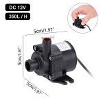 Kit de pompe  eau solaire sans balais dc 12v, contrleur solaire 350l / h, moteur submersible ultra ...