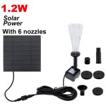 Kit de pompe  eau solaire sans balais  faible bruit, cascade extrieure noire, fontaine, jardin, piscine, ...