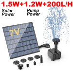 Kit de pompe  eau solaire sans balais  faible bruit, cascade extrieure noire, fontaine, jardin, piscine, ...