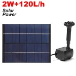 Kit de pompe  eau solaire sans balais  faible bruit, cascade extrieure noire, fontaine, jardin, piscine, ...