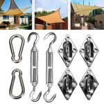 Kit de quincaillerie en acier inoxydable 304, 22 pices / ensemble, 5mm, voile d'ombrage, auvent, accessoire, ...