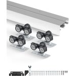 Kit quincaillerie pour porte coulissante 1828 mm, kit rail pour porte de placard coulissante robuste ... Kit quincaillerie pour porte coulissante 1828 mm, kit rail pour porte de placard coulissante robuste ...