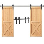 Kits de quincaillerie de porte - vevor - kit quincaillerie rail porte coulissante double de grange 244 ...