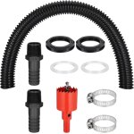 Kit de raccordement pour tonneau de pluie, 2pcs 25mm raccord tuyau flexible de 50 cm et raccords pour ... Kit de raccordement pour tonneau de pluie, 2pcs 25mm raccord tuyau flexible de 50 cm et raccords pour ...