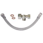 Kit de raccordement wc avec un robinet de wc, un flexible, 2 joints Kit de raccordement wc avec un robinet de wc, un flexible, 2 joints
