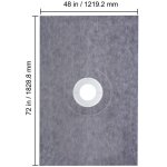 Kit receveur de douche - vevor - 1219x1828, 8mm - grille acier inoxydable 10cm - etanche - drain dcale ...