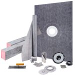 Kit receveur de douche - vevor - 965x1524mm - etanche - drain dcale pvc - grille acier inoxydable 10 ...