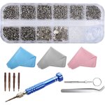 Kit de réparation de lunettes vis de lunettes lunettes de nez plaquettes en silicone avec tournevis pincettes ... Kit de réparation de lunettes vis de lunettes lunettes de nez plaquettes en silicone avec tournevis pincettes ...
