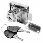 Kit de serrure de meuble monopoint 138 - cl�s plates - 42x42 mm gtv