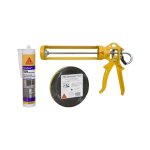 Kit sika pose fenêtre mousse polyuréthanne - mastic silicone 300ml - pistolet manuel pour cartouche Kit sika pose fenêtre mousse polyuréthanne - mastic silicone 300ml - pistolet manuel pour cartouche