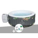 Kit spa gonflable bestway lay - z - spa aruba rond airjet 2 / 3 places + kit traitement brome