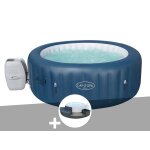 Kit spa gonflable bestway lay - z - spa milan rond airjet plus 4 / 6 places + ensemble mobilier