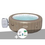 Kit spa gonflable bestway lay - z - spa palm springs rond airjet 4 / 6 places + kit traitement brome