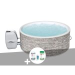 Kit spa gonflable bestway lay - z - spa vancouver rond airjet plus 3 / 5 places + kit traitement brome ...