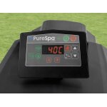 Kit spa gonflable intex purespa ardoise carr bulles 6 places + kit d'entretien + porte - verre