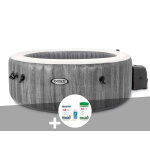 Kit spa gonflable intex purespa baltik rond bulles 4 places + kit de traitement brome