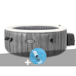 Kit spa gonflable intex purespa baltik rond bulles 6 places + aspirateur