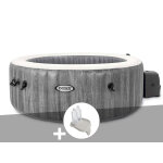 Kit spa gonflable intex purespa baltik rond bulles 6 places + porte - verre