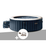 Kit spa gonflable intex purespa blue navy rond bulles 4 places + kit d'entretien