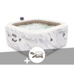 Kit spa gonflable intex purespa calacatta carré bulles 4 places + kit d'entretien Kit spa gonflable intex purespa calacatta carré bulles 4 places + kit d'entretien