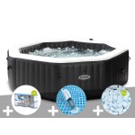 Kit spa gonflable intex purespa carbone octogonal bulles et jets 6 places + 12 filtres + 5 kg de sel ... Kit spa gonflable intex purespa carbone octogonal bulles et jets 6 places + 12 filtres + 5 kg de sel ...