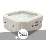 Kit spa gonflable intex purespa chevron carr� bulles 6 places + kit d'entretien