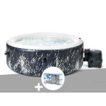 Kit spa gonflable intex purespa galaxie rond bulles avec led 4 places + 6 filtres