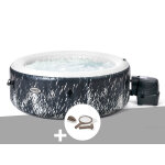 Kit spa gonflable intex purespa galaxie rond bulles avec led 4 places + kit d'entretien