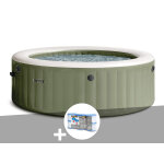 Kit spa gonflable intex purespa olive rond bulles 6 places + 6 filtres