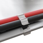 Kit de support de fixation de cordon de serrage de fil en acier inoxydable, 100 pices, clip de cble ...