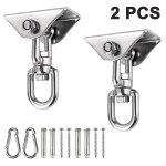 Kit de suspension pour hamac robuste - capacité de 250 kg, crochet rotatif a 360, acier inoxydable, usage ... Kit de suspension pour hamac robuste - capacité de 250 kg, crochet rotatif a 360, acier inoxydable, usage ...