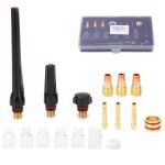 Kit de torche de soudage, buse en verre, queue de pistolet, pince en tungstne, anneau en silicone, accessoire ...