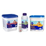 Kit de traitement complet au chlore pour piscine de 61 � 80 m� - gr�