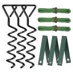 Kit de tuteurs d'arbres, tuteurs et supports en spirale robustes pour arbres pench�s et redressement ...