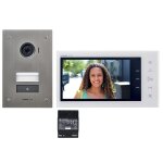Kit vido platine encastre aiphone jvs1f avec moniteur cran 7   2 fils intgral