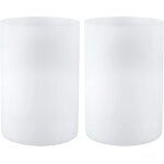 Kjakl - 2 pcs abat jour en verre blanc opale dpoli, 42 mm abat - jour de rechange, verre de lampe verre ...