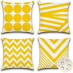 Kjakl - housse coussin 50x50 cm exterieur impermeable gomtrique coussins canape decoratif taie oreiller ...