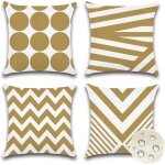 Kjakl - housse coussin 50x50 cm exterieur impermeable gomtrique coussins canape decoratif taie oreiller ...