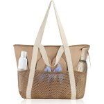 Kkahq - sac de plage grand, sa - c en main en maille, s - ac en filet impermable, sac de piscine avec ...
