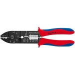 97 21 215 c pince � sertir avec poign�es multimati�res noire laqu�e 230 mm - knipex